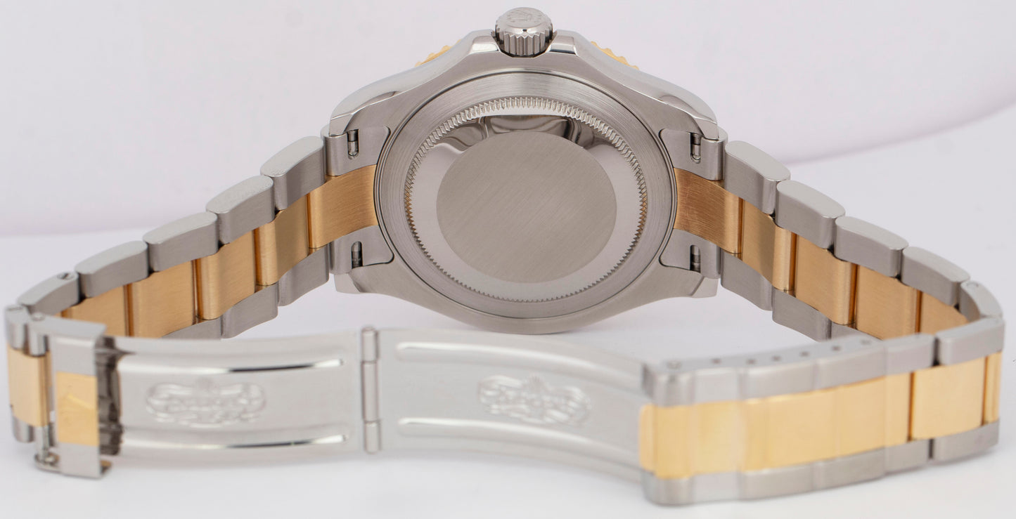 PAPERS Rolex Yacht-Master 40mm WHITE REHAUT Two-Tone 18K Yellow Gold 16623 BOX