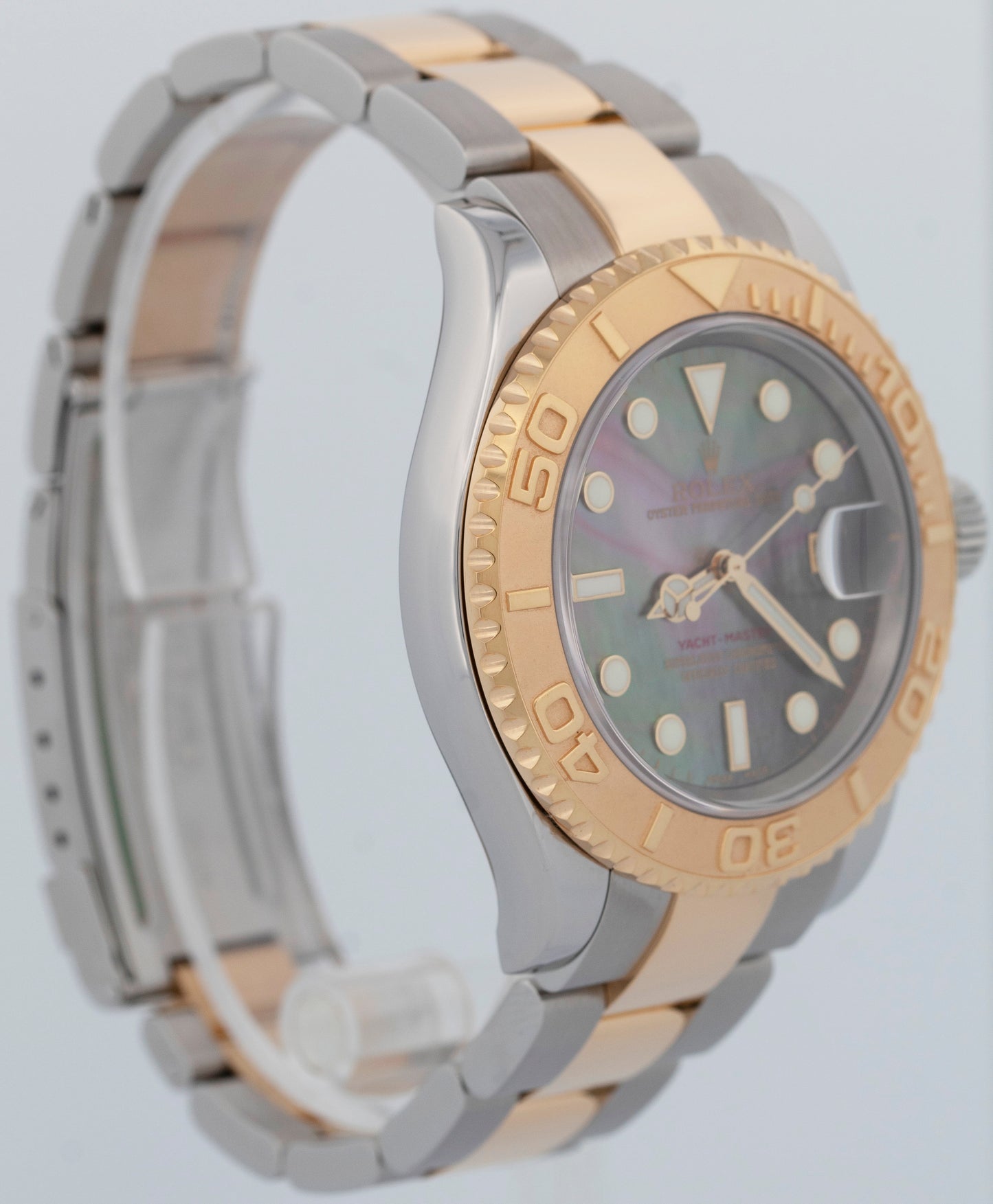 PAPERS Rolex Yacht-Master 40mm TAHITIAN MOP 18K Gold Two-Tone 16623 Watch BOX