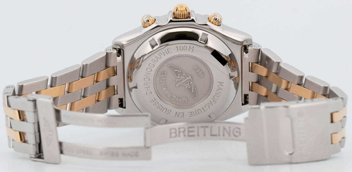 PAPERS Breitling Crosswind 43mm Two-Tone Yellow Gold Steel Watch B13055 BOX