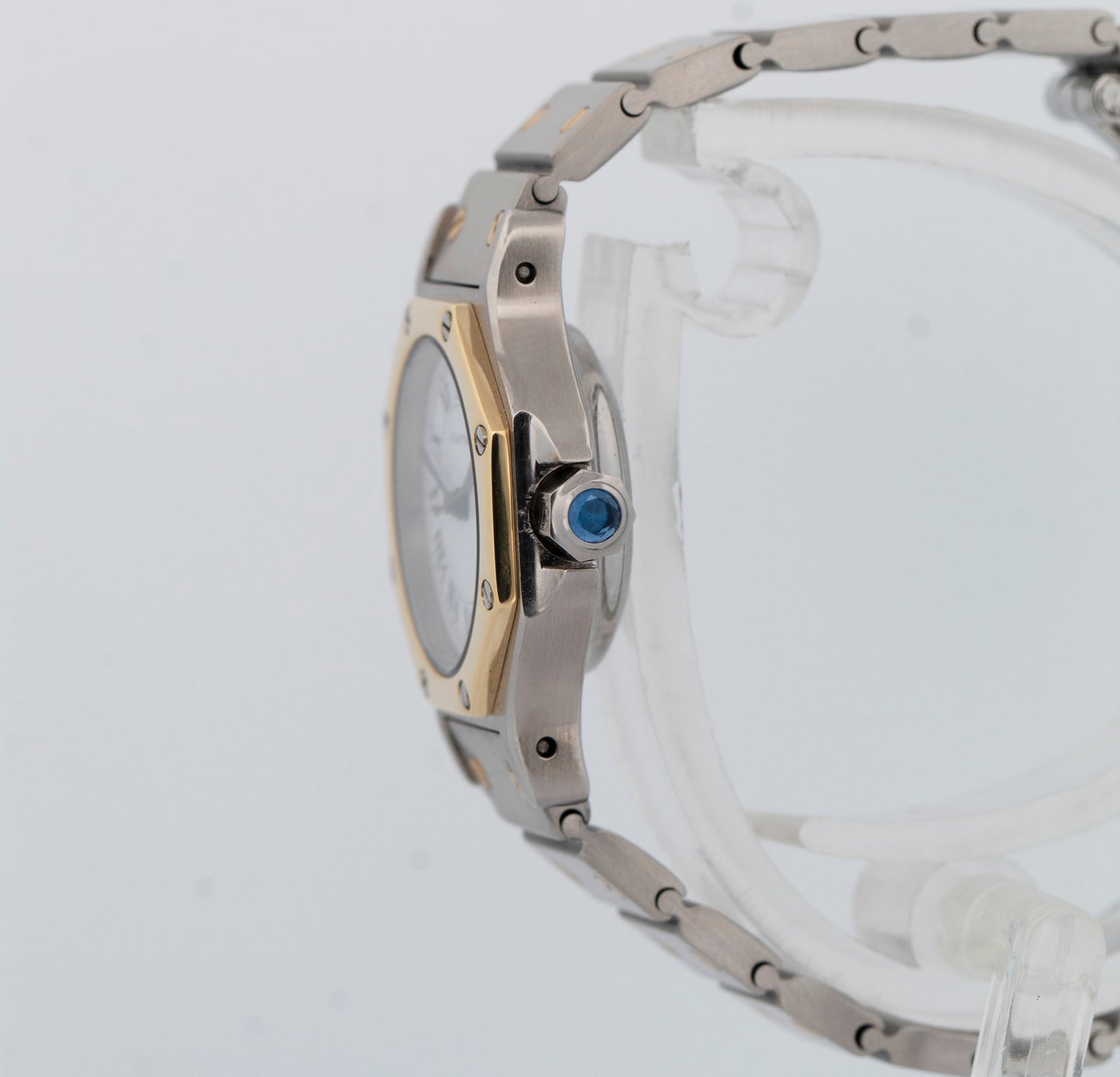 Ladies Cartier Santos Octagon 0907 24mm Two-Tone 18K Gold Stainless Steel Watch