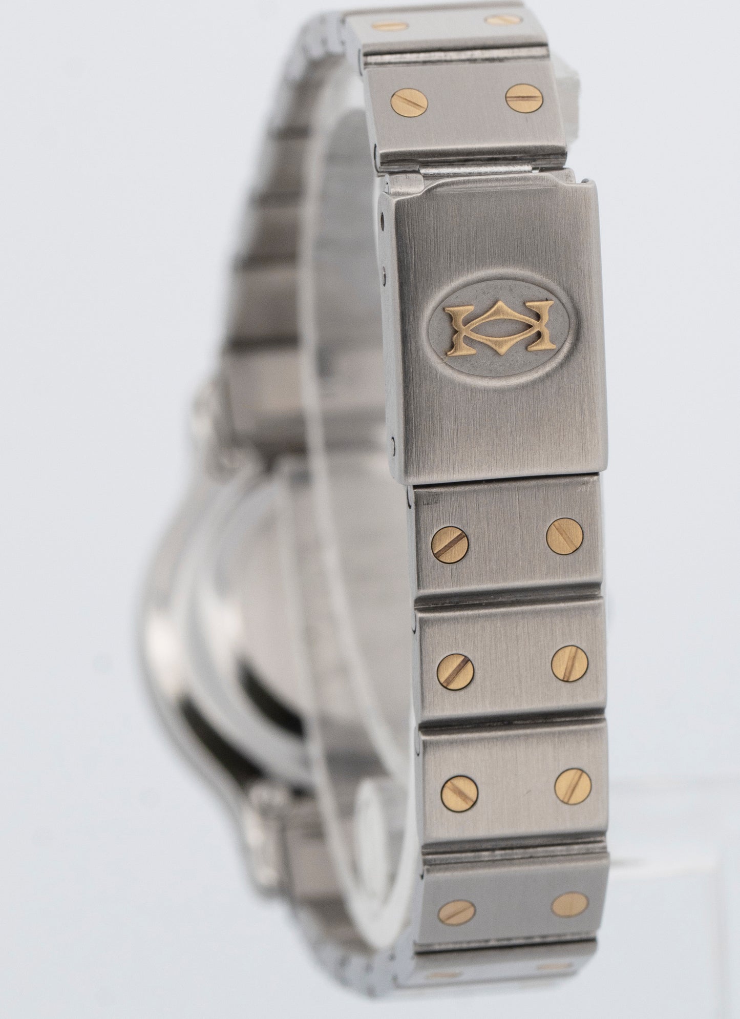 Ladies Cartier Santos Octagon 0907 24mm Two-Tone 18K Gold Stainless Steel Watch