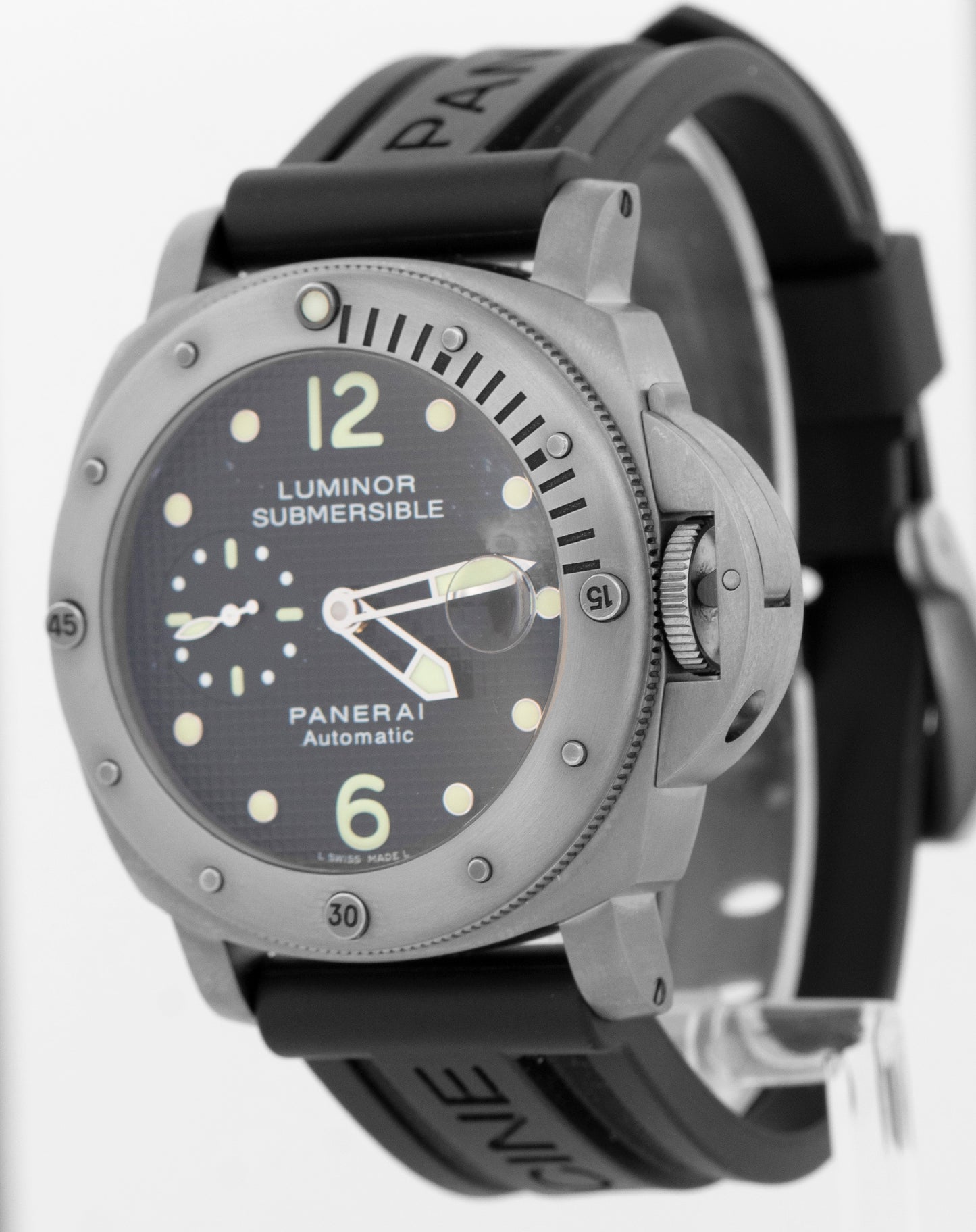 Panerai Luminor Submersible PAM 25 Titanium 44mm Black Rubber Watch PAM00025