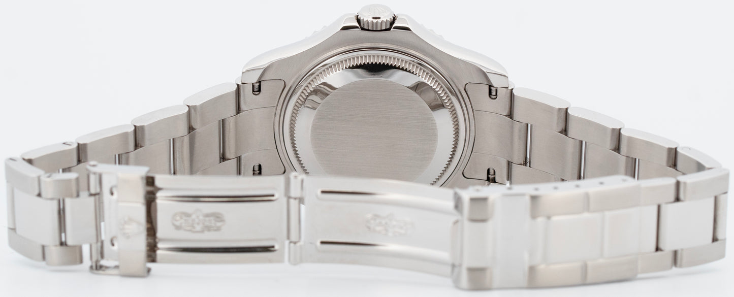 2014 PAPERS Rolex Yacht-Master Mid-Size Platinum Steel 35mm Watch 168622 BOX