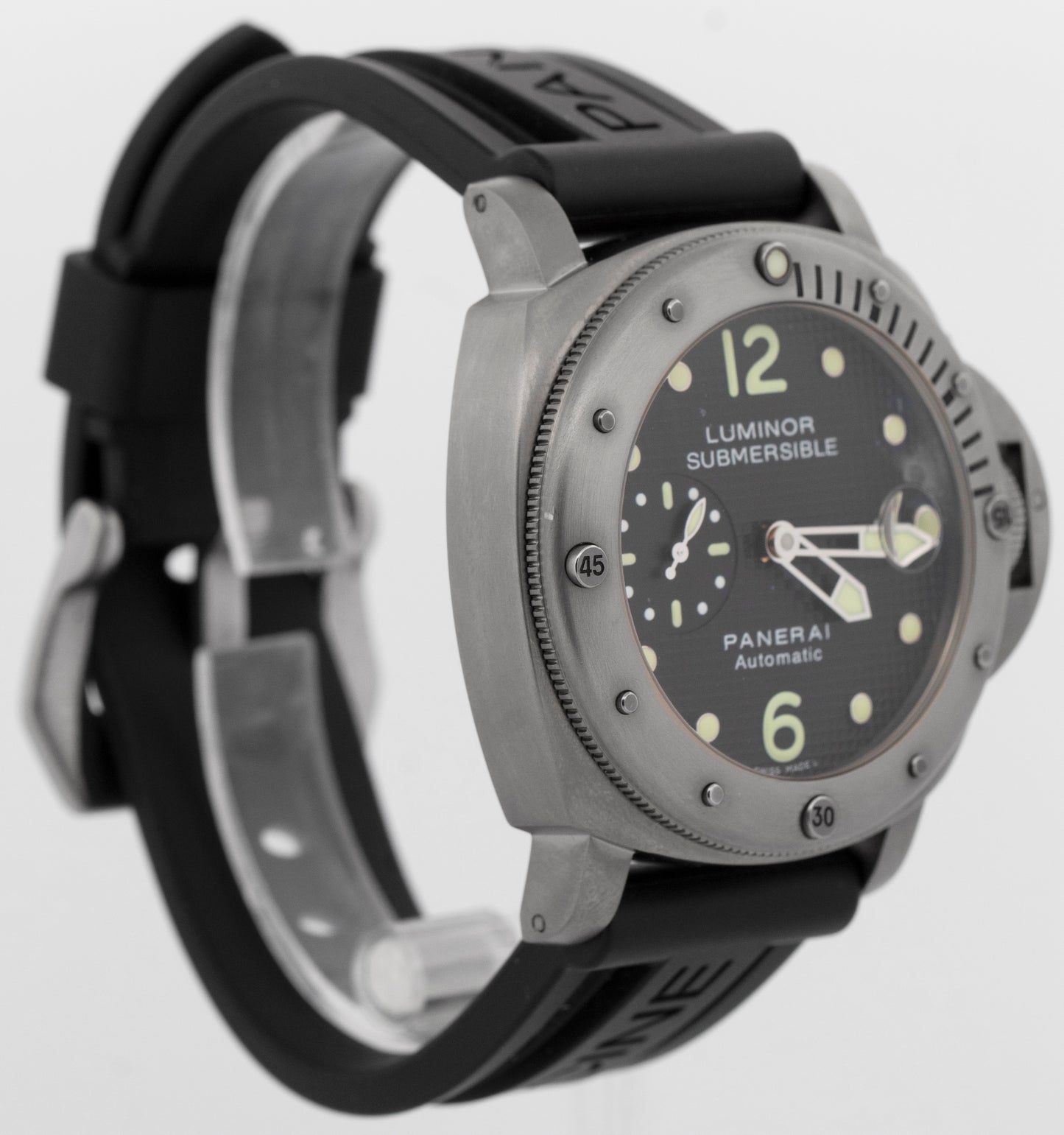 Panerai Luminor Submersible PAM 25 Titanium 44mm Black Rubber Watch PAM00025