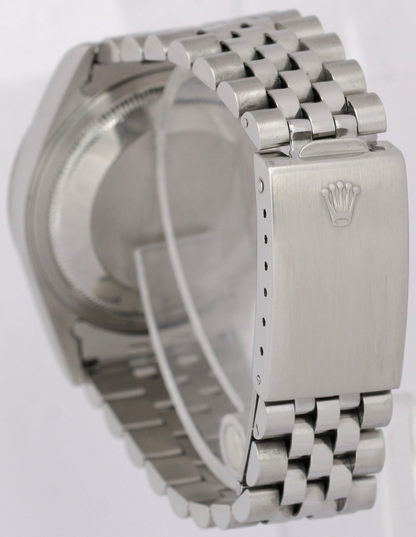 Rolex DateJust SILVER 36mm Stainless Steel JUBILEE 18K White Gold 16234 Watch
