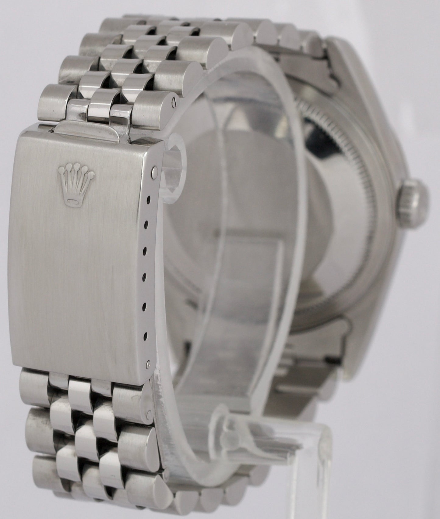 Rolex DateJust SILVER 36mm Stainless Steel JUBILEE 18K White Gold 16234 Watch