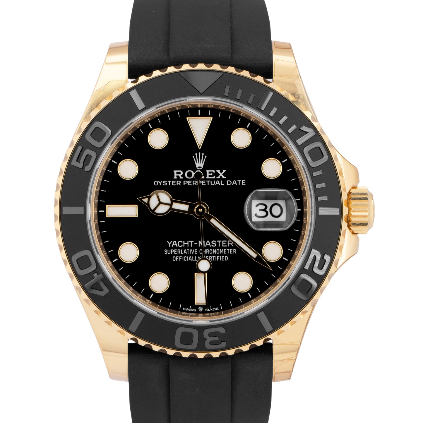 MINT 2023 PAPERS Rolex Yacht-Master Yellow Gold Oysterflex 42mm 226658 Watch BOX