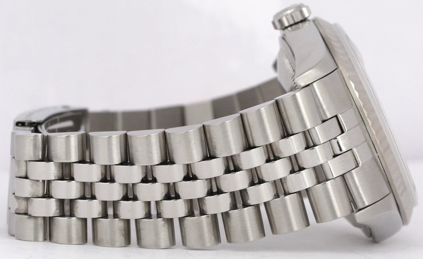 Rolex DateJust SILVER 36mm Stainless Steel JUBILEE 18K White Gold 16234 Watch