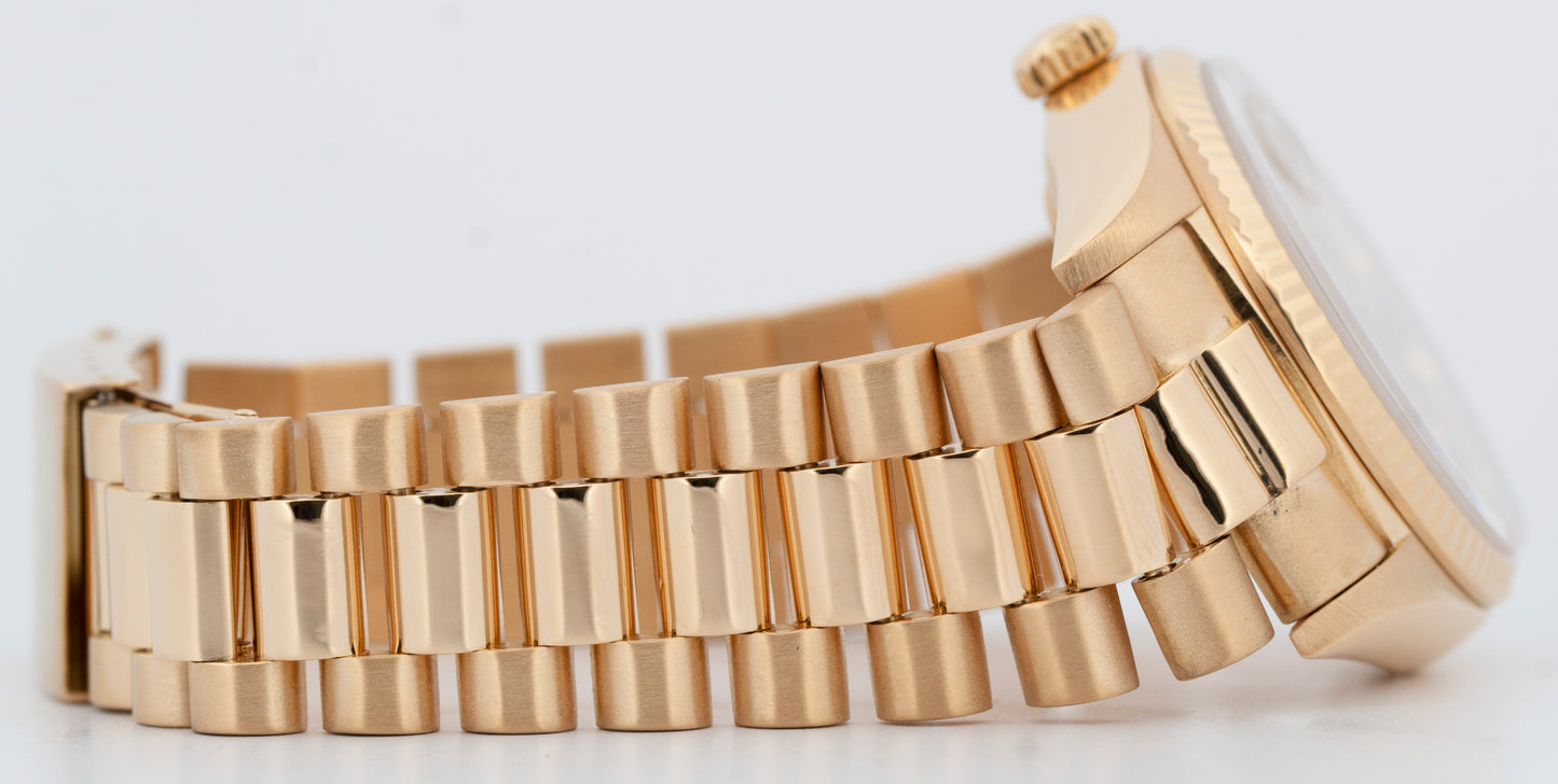 Rolex Day-Date President Champagne 36mm 18K Yellow Gold Fluted Watch 18038