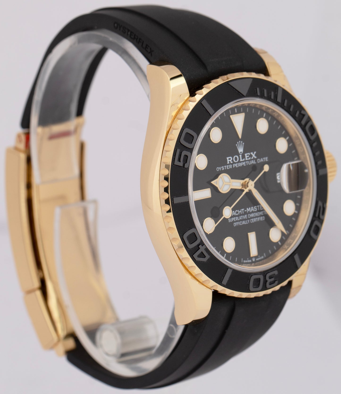 MINT 2023 PAPERS Rolex Yacht-Master Yellow Gold Oysterflex 42mm 226658 Watch BOX