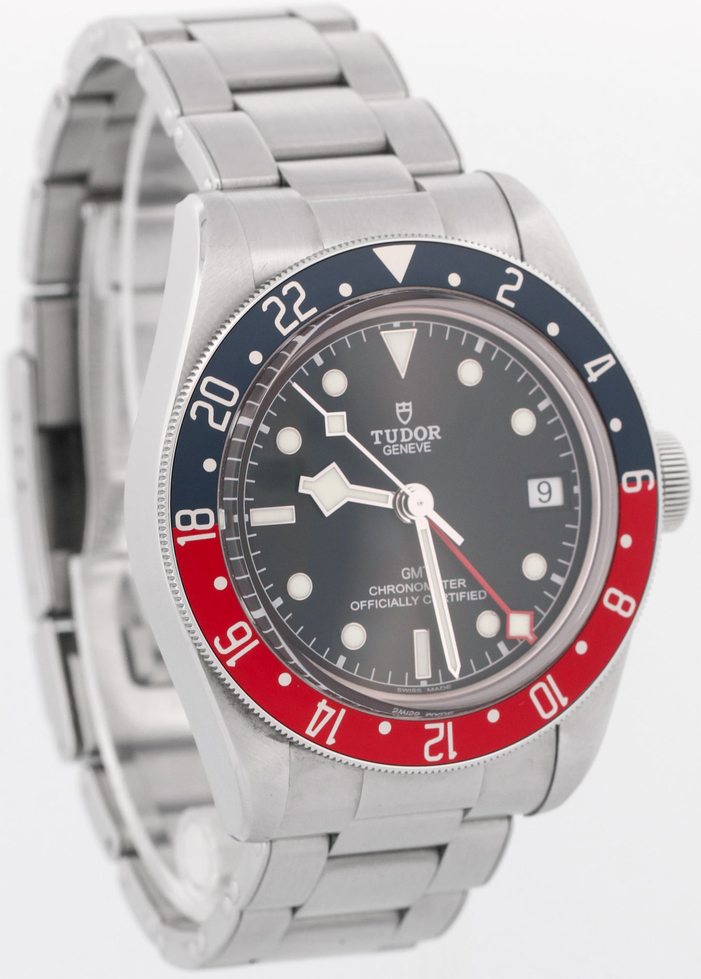 PAPERS Tudor Black Bay 41 GMT 41mm Black PEPSI Red Blue Stainless 79830 RB BOX