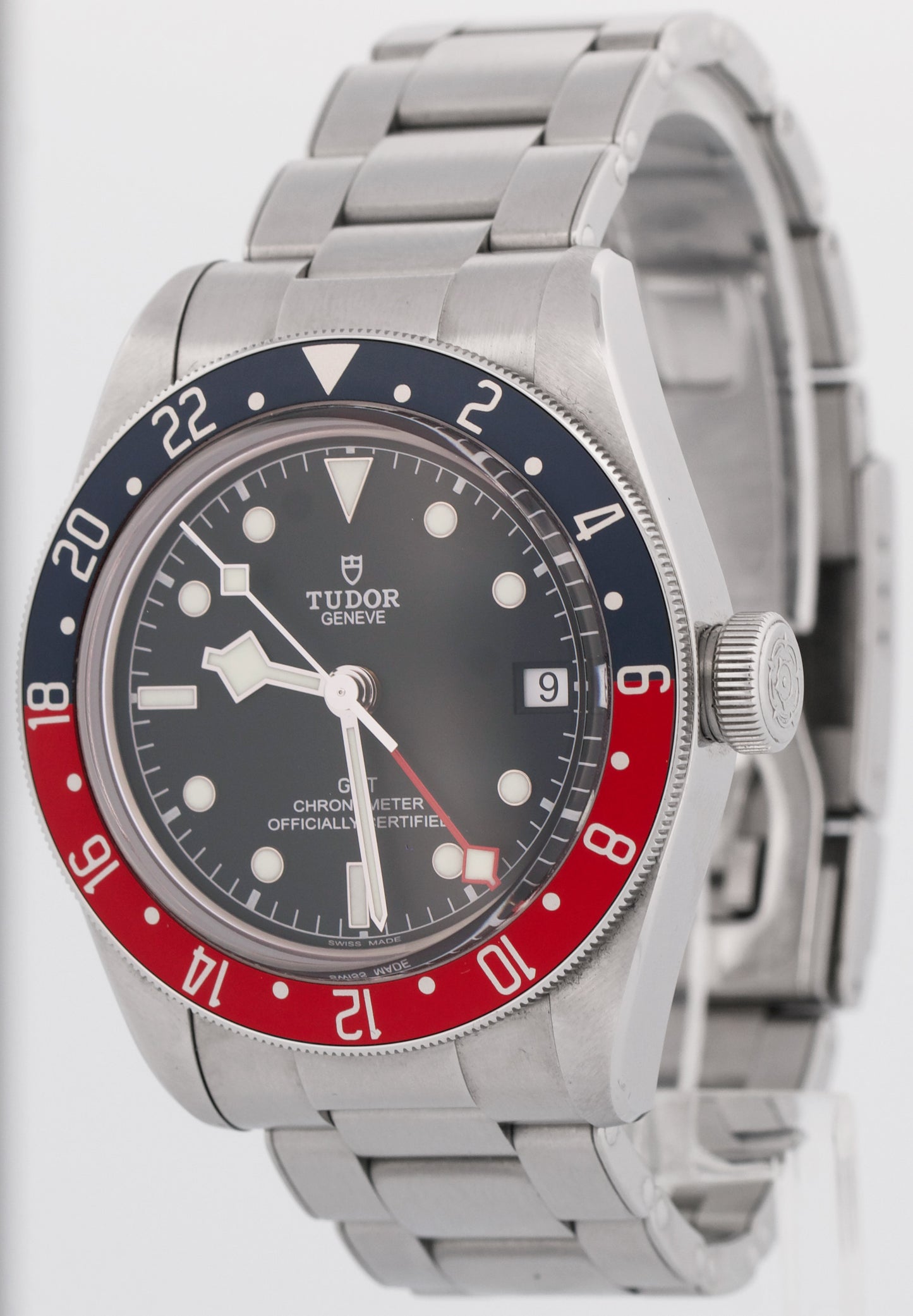 PAPERS Tudor Black Bay 41 GMT 41mm Black PEPSI Red Blue Stainless 79830 RB BOX