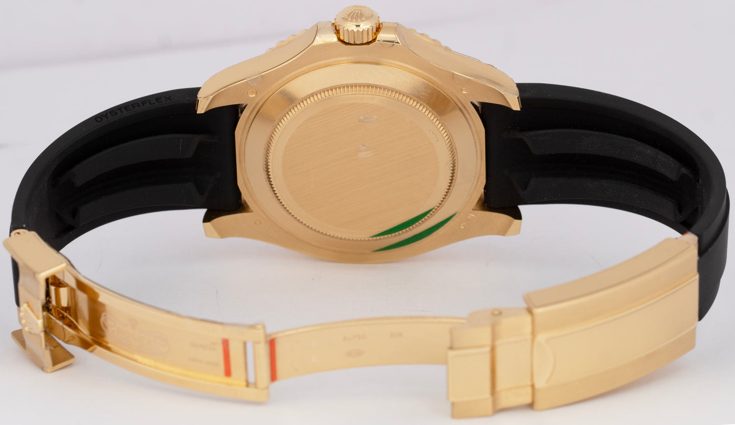 MINT 2023 PAPERS Rolex Yacht-Master Yellow Gold Oysterflex 42mm 226658 Watch BOX