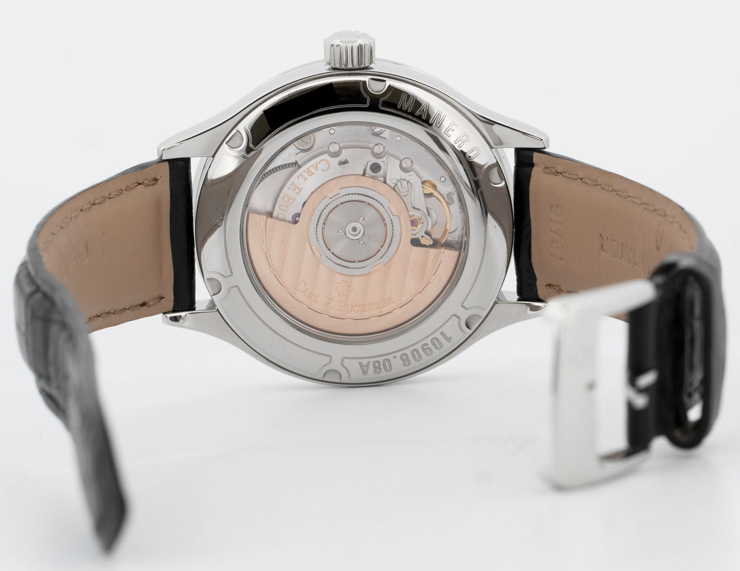PAPERS Carl F. Bucherer Manero Steel Silver 38mm 00.10908.08.13.01 Watch BOX