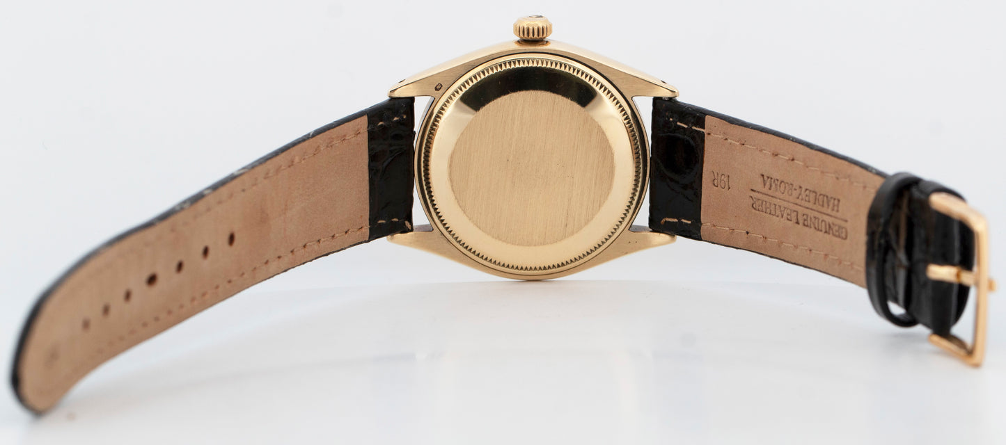 Rolex Oyster Perpetual Champagne 14K Yellow Gold Automatic 34mm Watch 1003