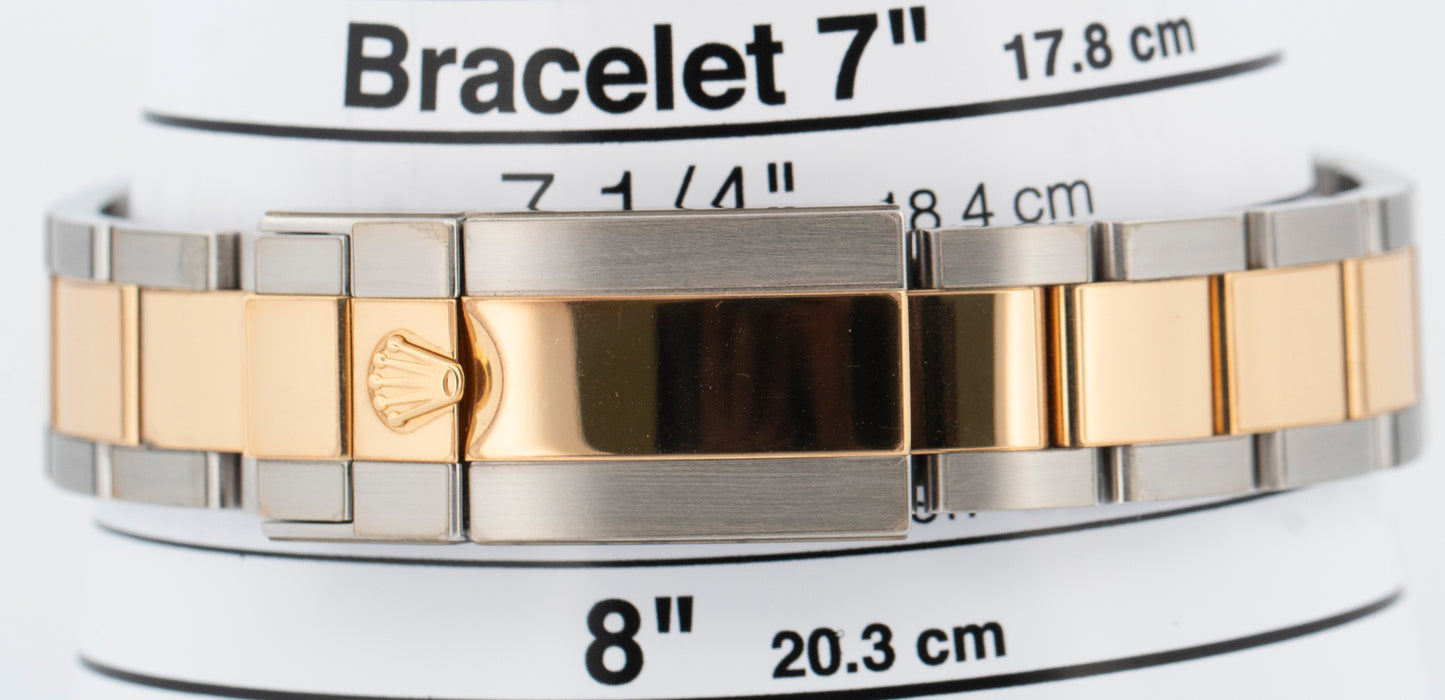 PAPERS Rolex Daytona Cosmograph BLUE RACING 116503 18K Gold Two-Tone Watch BOX