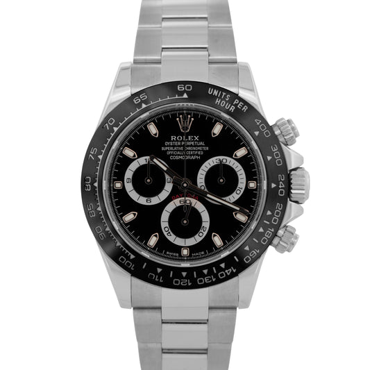 PAPERS Rolex Daytona Cosmograph Black Ceramic Stainless Steel 40mm 116500 LN BOX