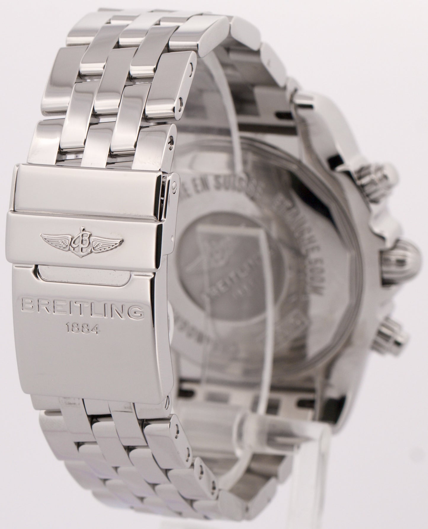 Breitling Chronomat BLACK Stainless Steel Chronograph 44mm AB0110 Watch