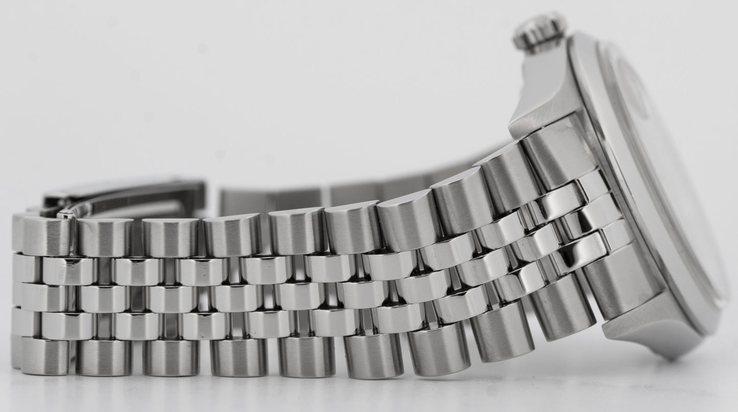 Rolex DateJust 36mm Silver Stainless Jubilee NO-HOLES Automatic Watch 16200
