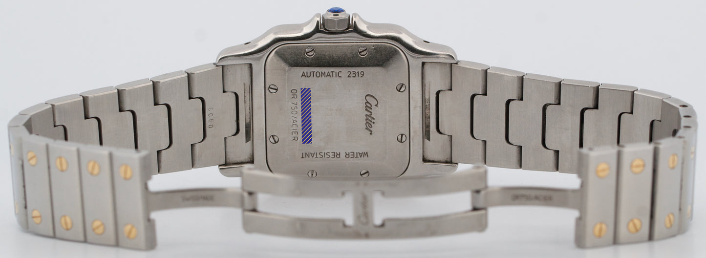 UNPOLISHED Cartier Santos Galbee 29mm IVORY 18K Steel Automatic 2319 W20041C4