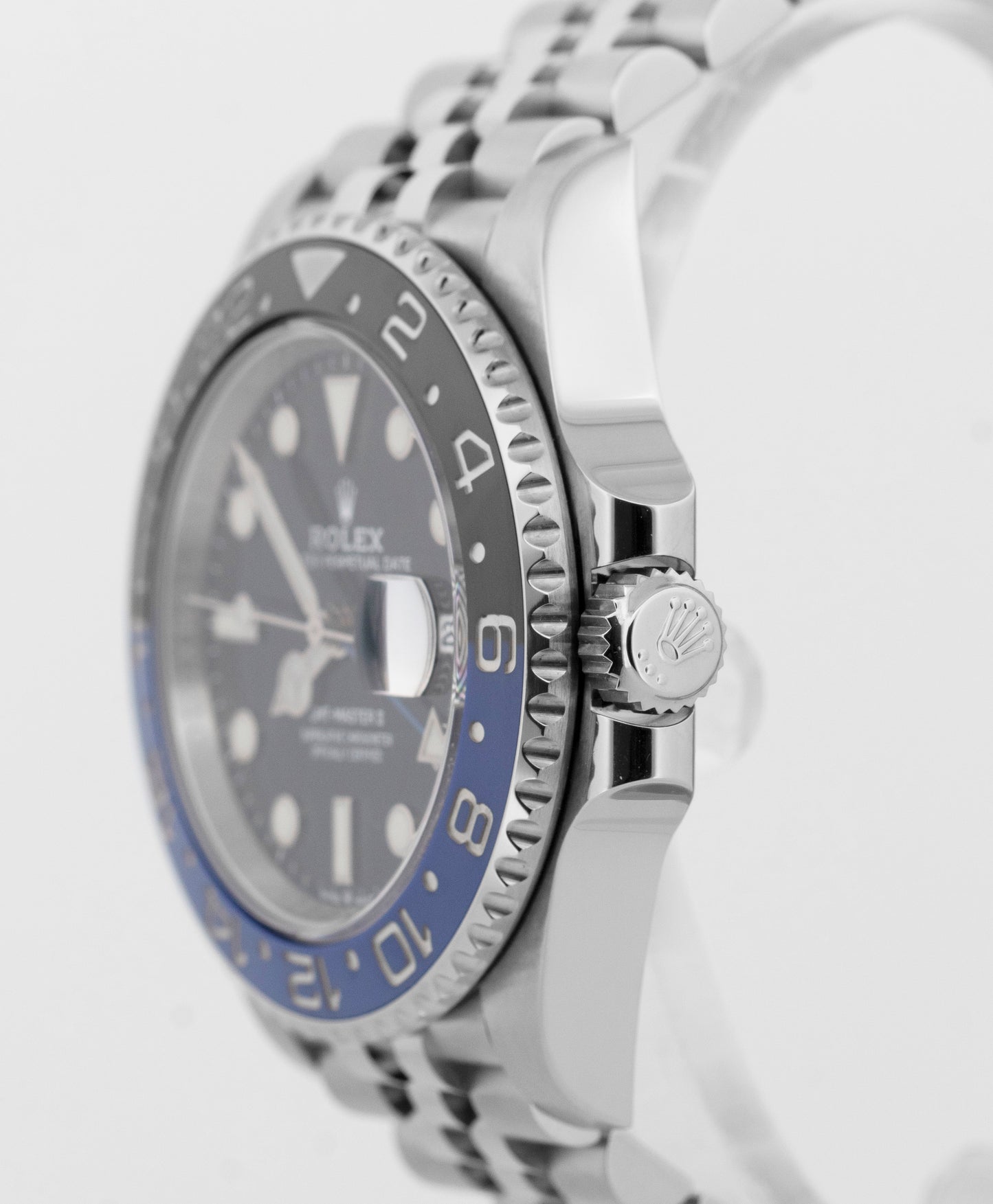 PAPERS Rolex GMT-Master II BATGIRL Blue 40mm Stainless JUBILEE 126710 BLNR BOX