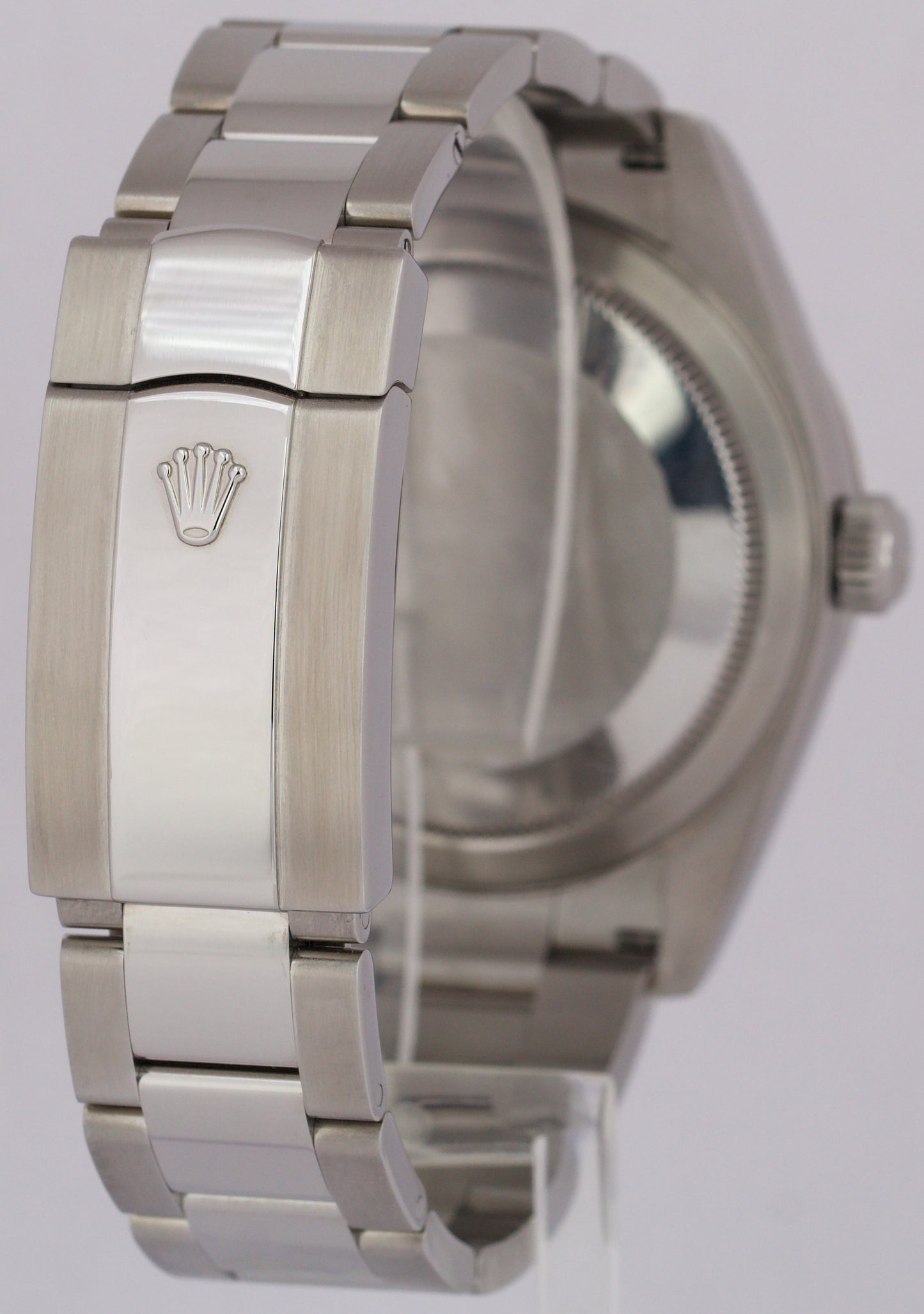 Rolex Sky-Dweller WHITE Stainless Steel Oyster Fluted 18k Gold 42mm 326934 Watch