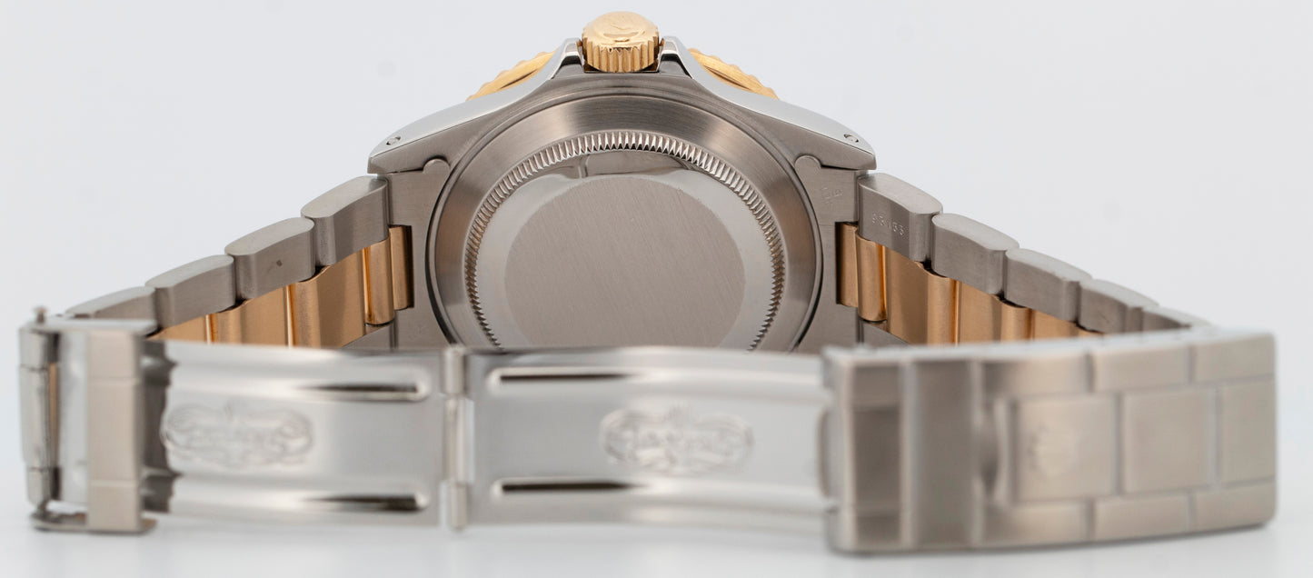Rolex Submariner Date 40mm BLUE Two-Tone 18K Gold Stainless Steel 16613 Watch