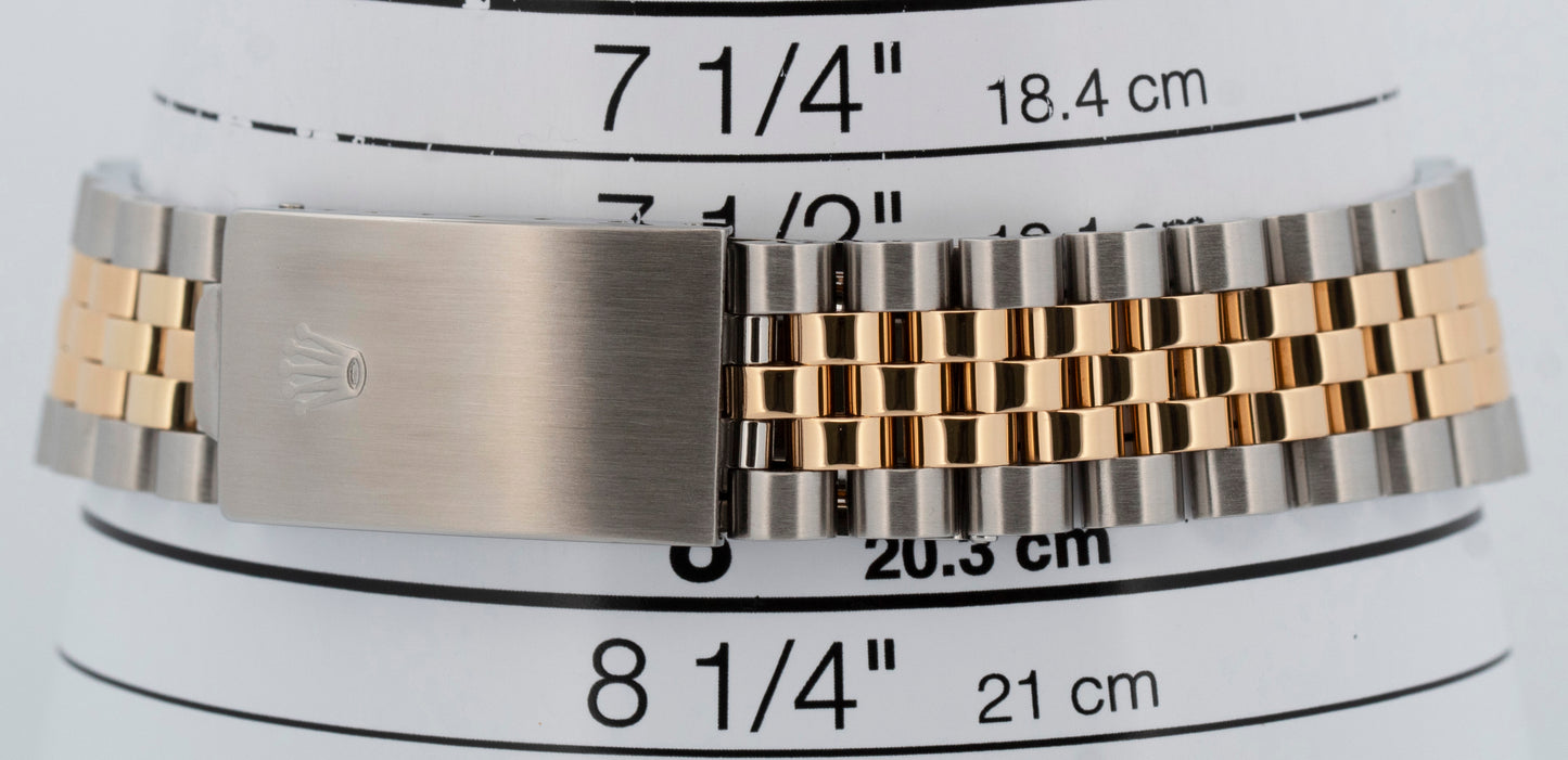 Rolex DateJust 36mm Champagne Two-Tone 18K Yellow Gold Steel JUBILEE Watch 16013