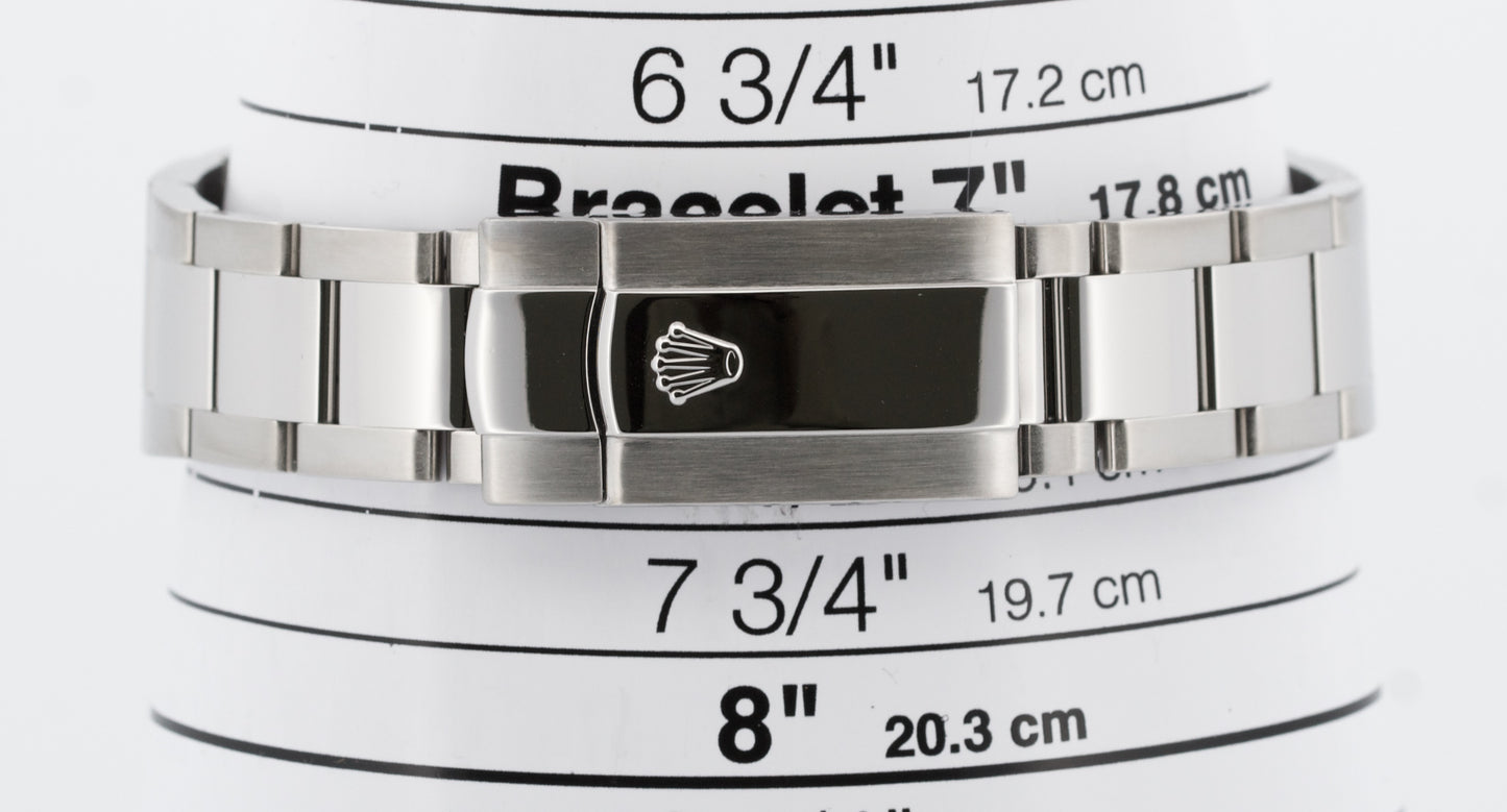 Rolex DateJust II BLACK Stainless Steel 18K Fluted OYSTER 41mm Watch 116334 BOX