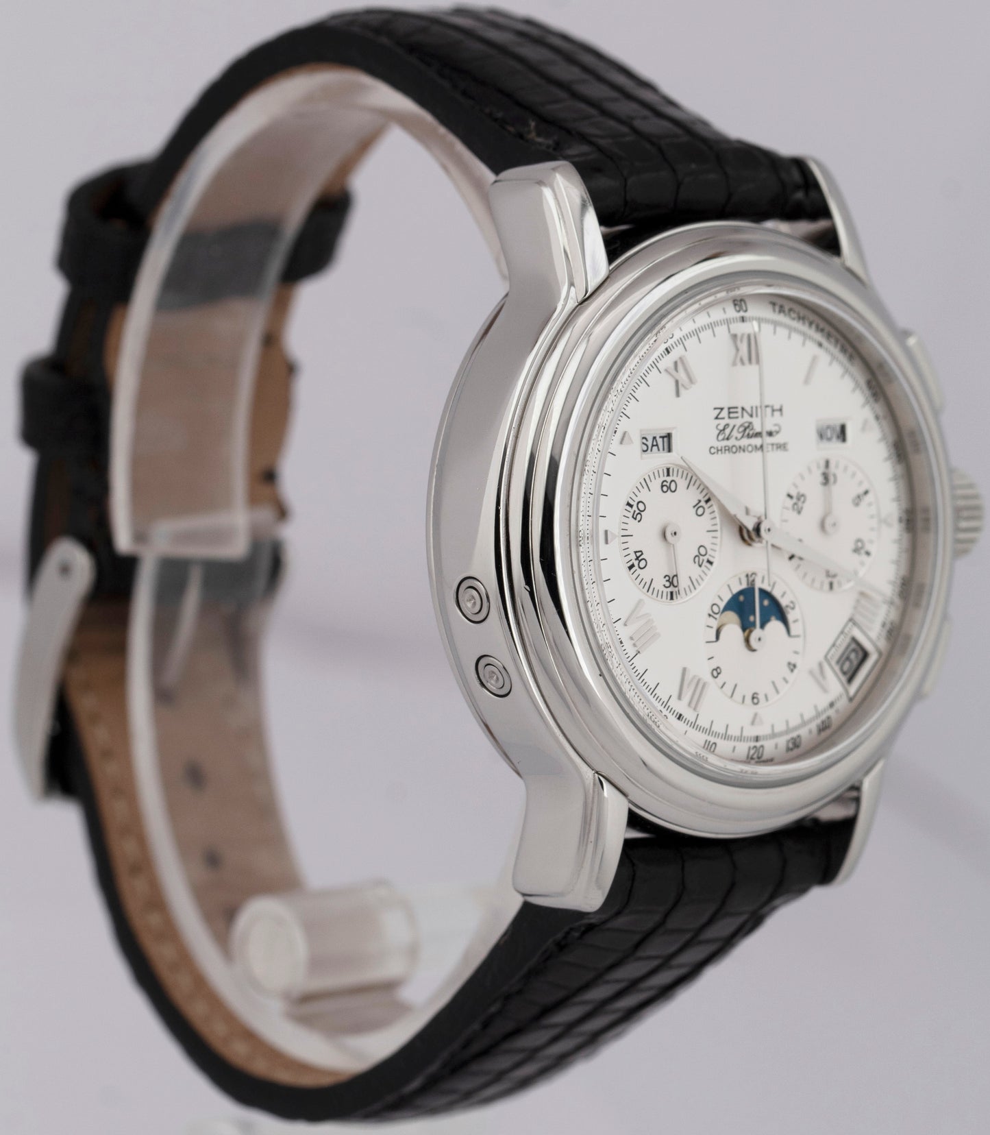 ZENITH El Primero 40mm Moonphase Triple Calendar Stainless Watch 01.0240.410