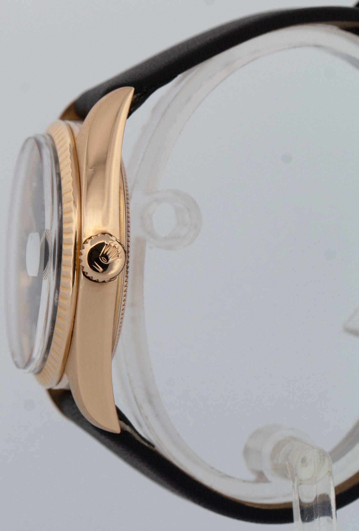 Rolex Day-Date President Black DIAMOND DIAL 18K Yellow Gold Fluted 36mm Watch 18