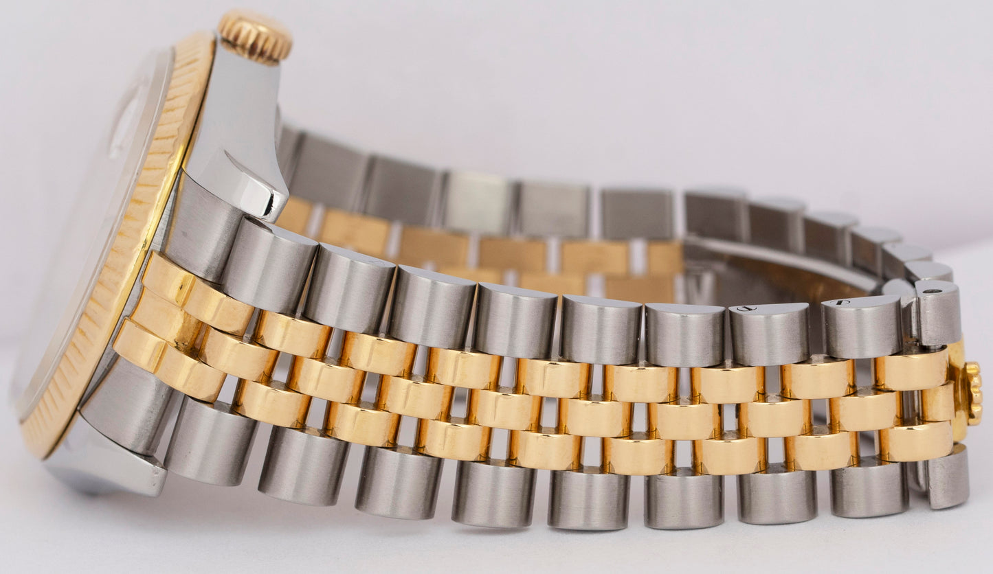 Rolex DateJust 36mm CHAMPAGNE Fluted Two-Tone JUBILEE 18K Gold 116233 Watch