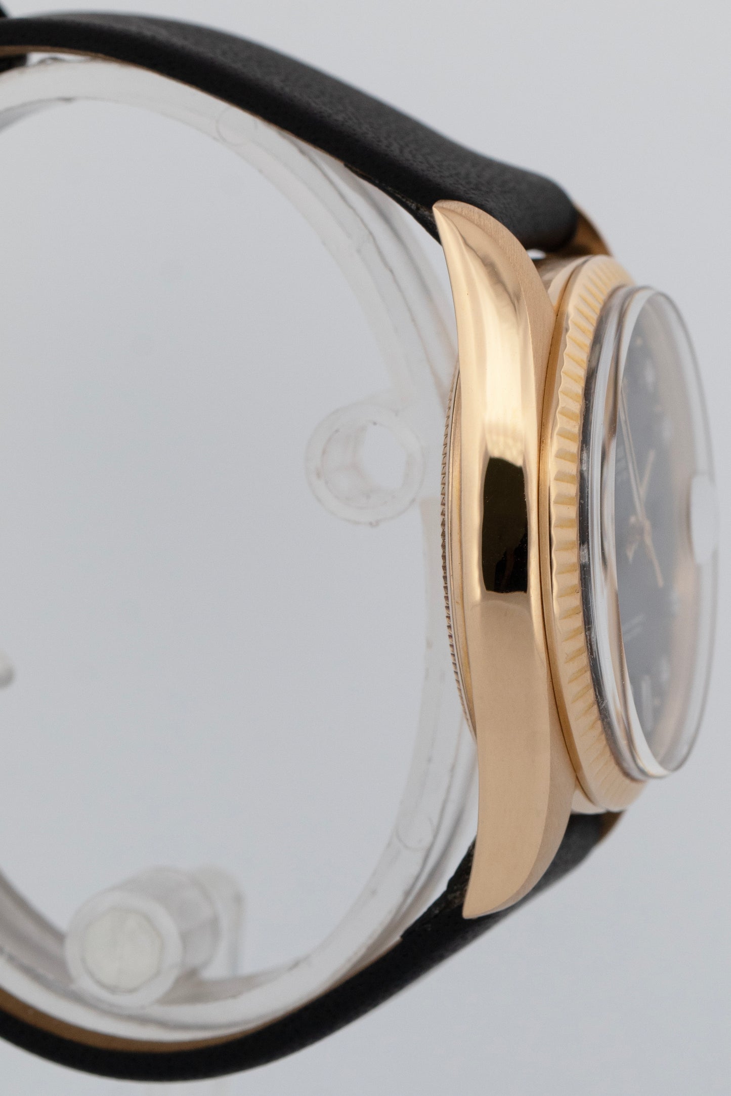 Rolex Day-Date President Black DIAMOND DIAL 18K Yellow Gold Fluted 36mm Watch 18