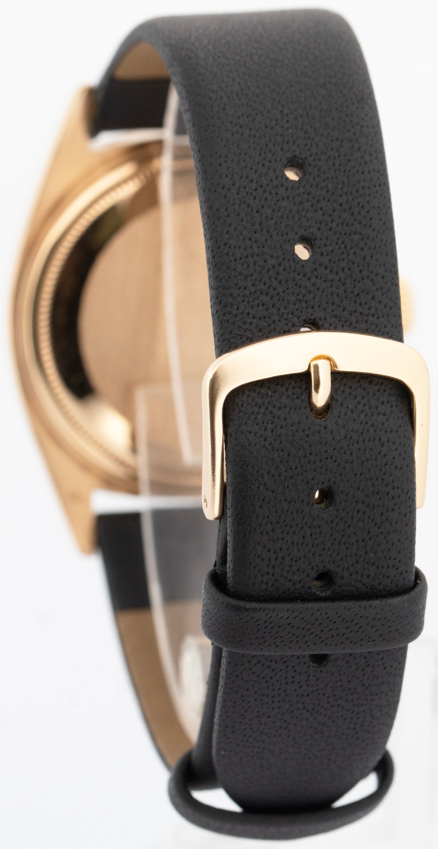Rolex Day-Date President Black DIAMOND DIAL 18K Yellow Gold Fluted 36mm Watch 18