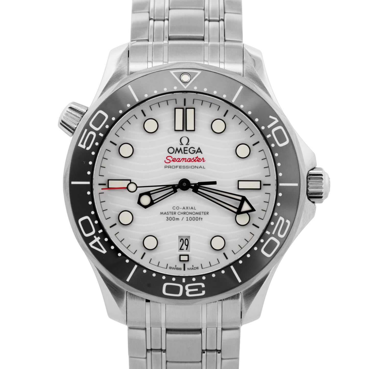 2025 PAPERS Omega Seamaster Diver 300M 42mm WHITE WAVE 210.30.42.20.04.001 BOX