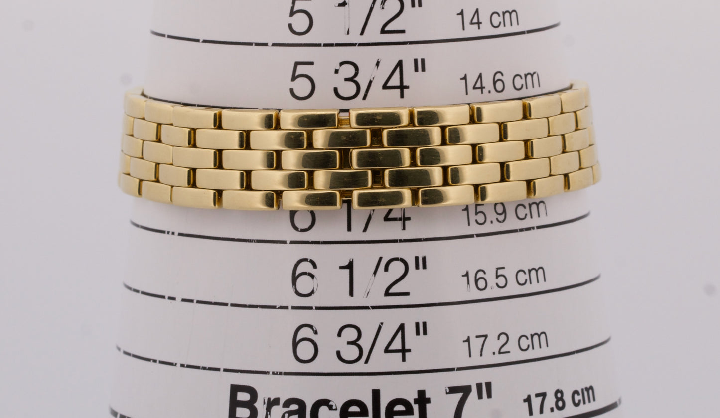 Ladies Cartier Panthere Small WHITE ROMAN 18K Yellow Gold 22mm Quartz 866911 BOX
