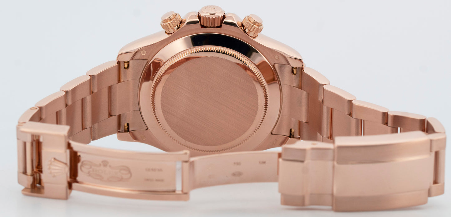 PAPERS Rolex Daytona SUNDUST 40mm 18K Rose Gold Watch Chronograph 116505 BOX