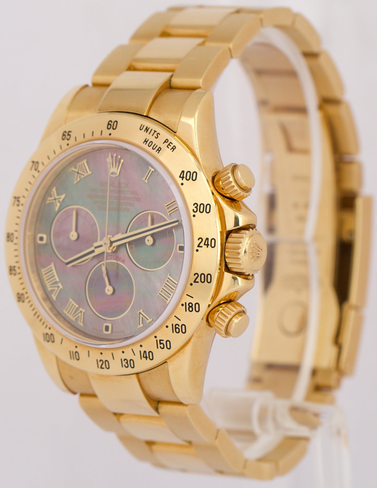UNPOLISHED REHAUT Rolex Daytona FACTORY MOP ROMAN 18K Yellow Gold 40mm 116528