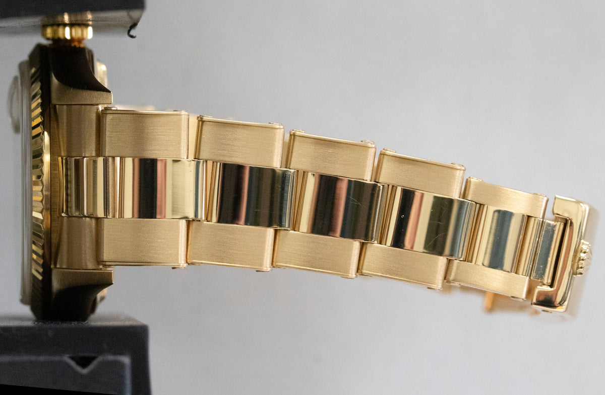 2000 Rolex DateJust 15238 Champagne 18K Yellow Gold 34mm Watch Box Papers