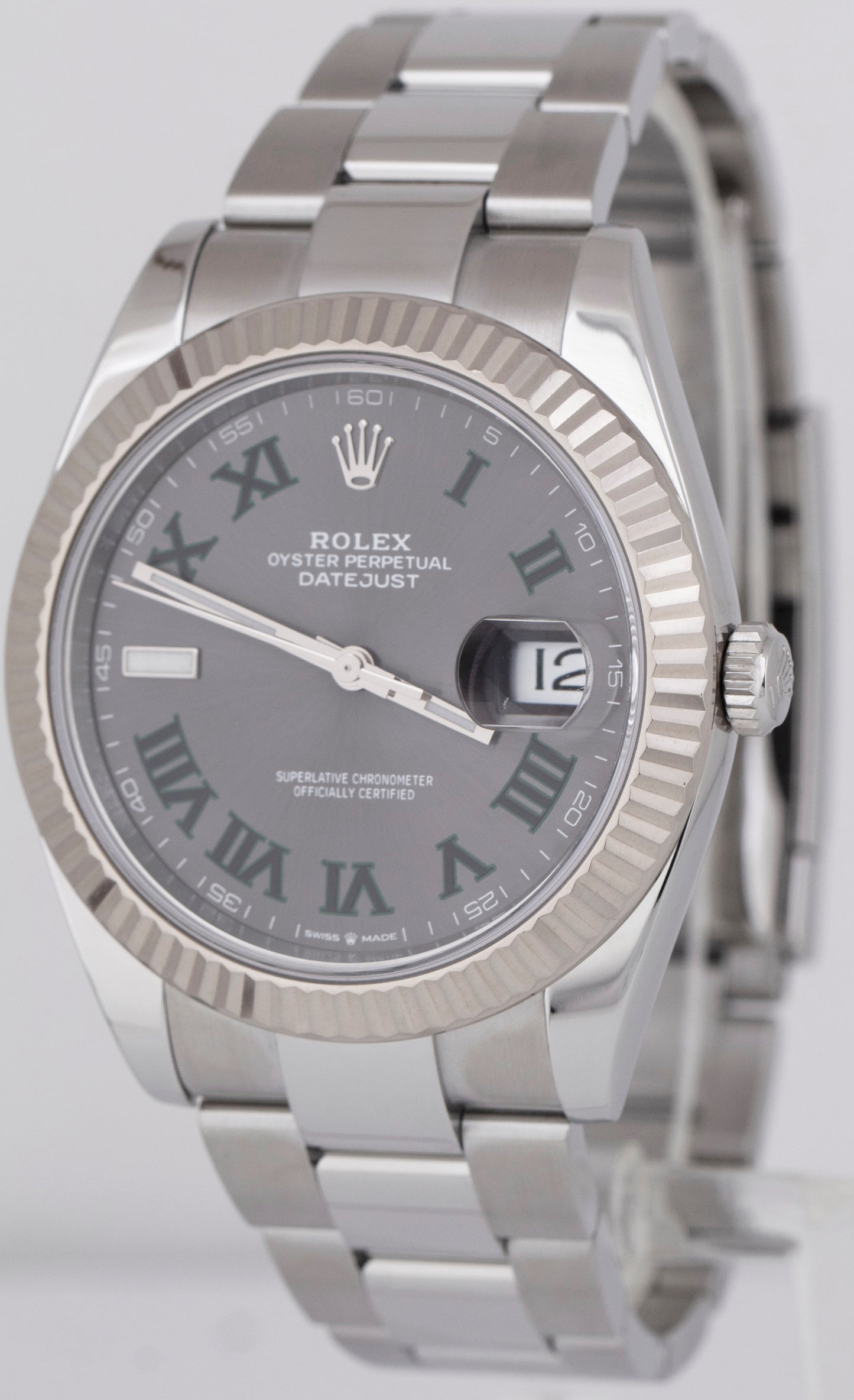 MINT 2023 PAPERS Rolex DateJust 41 WIMBLEDON 18K Gold Oyster Steel 126334 BOX