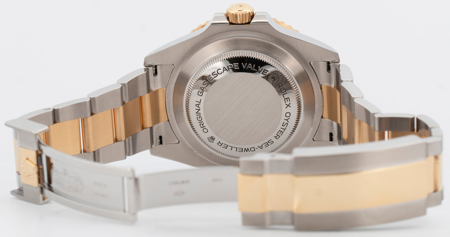 PAPERS Rolex Sea-Dweller 43mm Two-Tone 18K Gold Stainless Black 126603 Watch BOX
