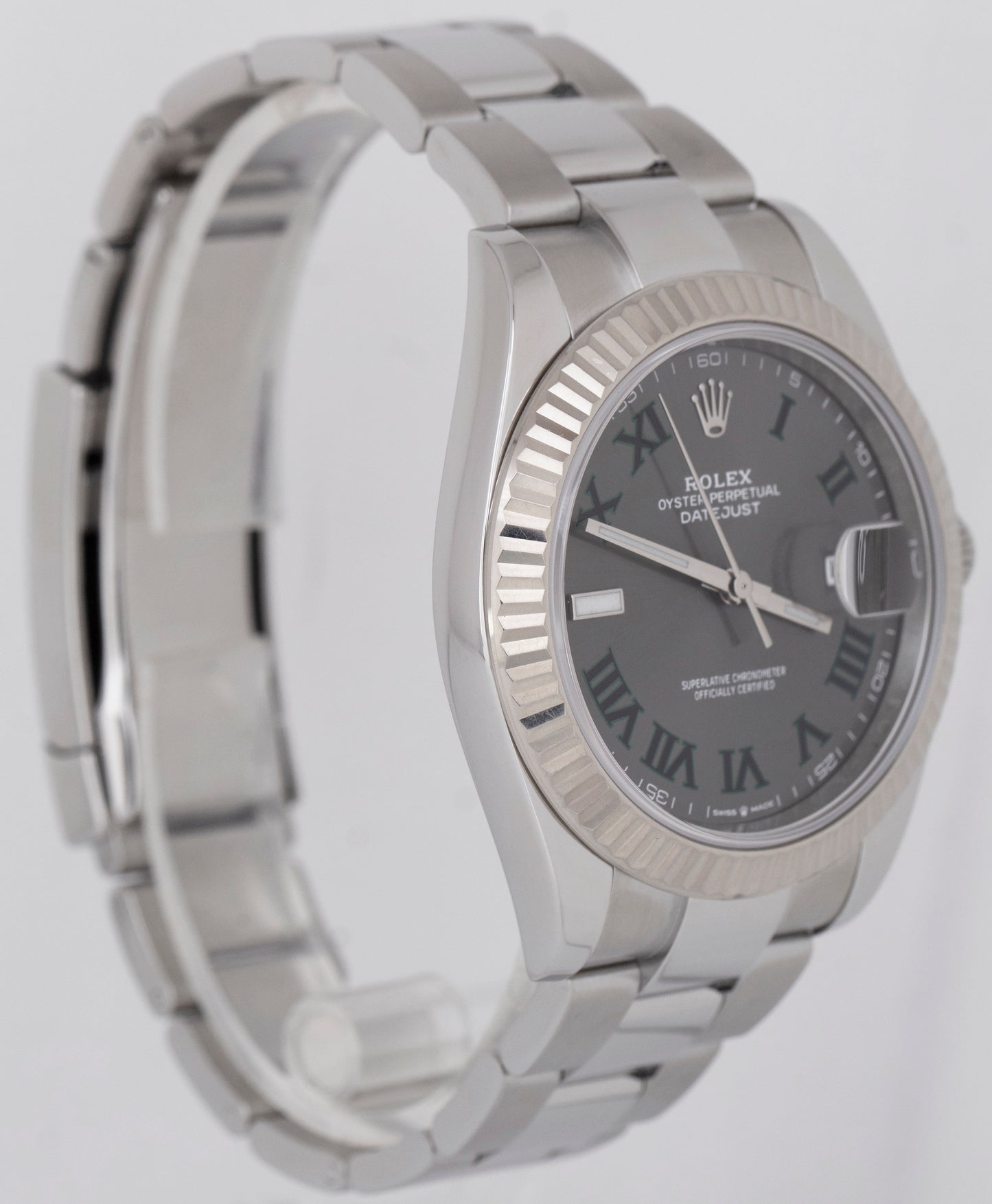MINT 2023 PAPERS Rolex DateJust 41 WIMBLEDON 18K Gold Oyster Steel 126334 BOX