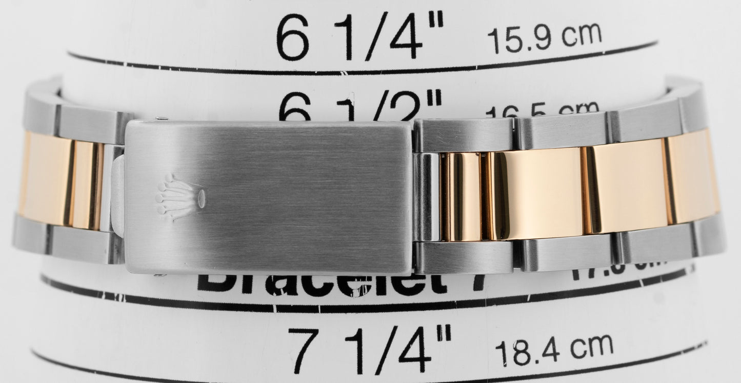 Rolex Oyster Perpetual Date CHAMPAGNE Two-Tone Yellow Gold 34mm 1505 Watch