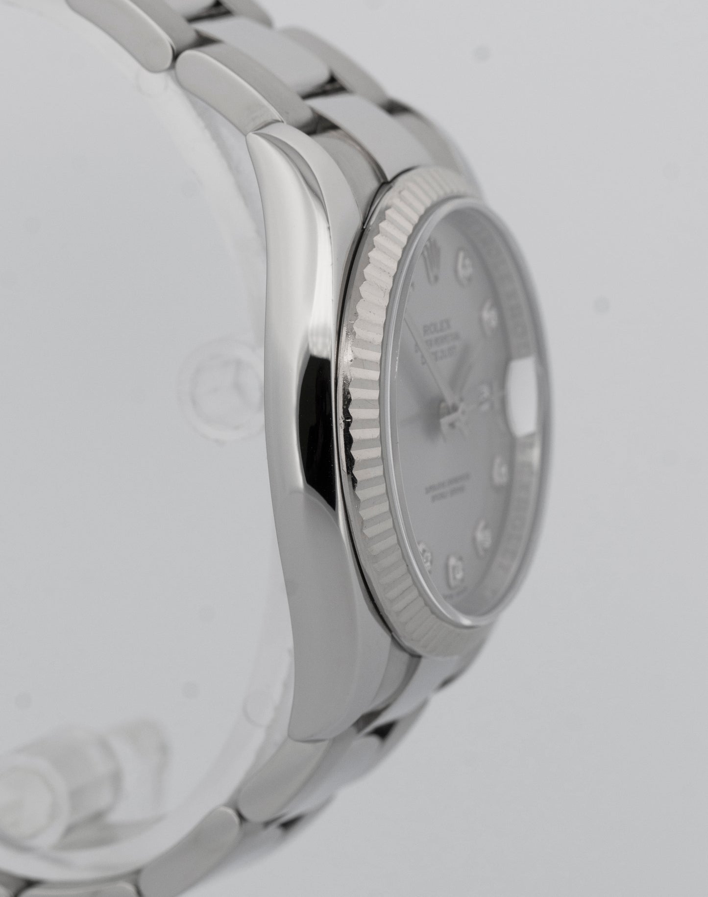 Rolex DateJust Silver DIAMOND 36mm 18K White Gold Steel 116234 Watch BOX