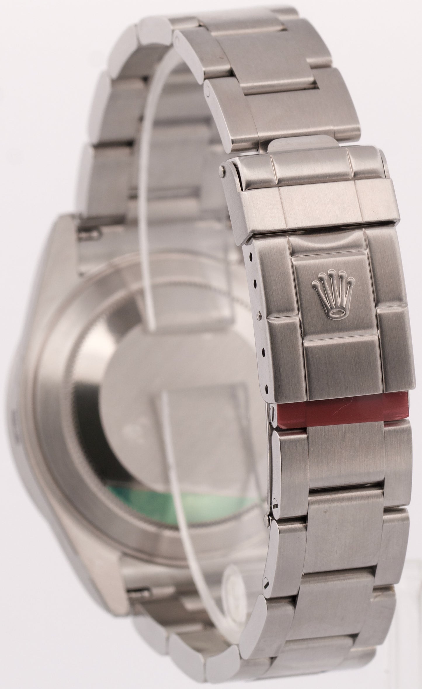 NOS STICKERED Rolex Explorer II 40mm 3186 BLACK Red Steel REHAUT 16570 Watch
