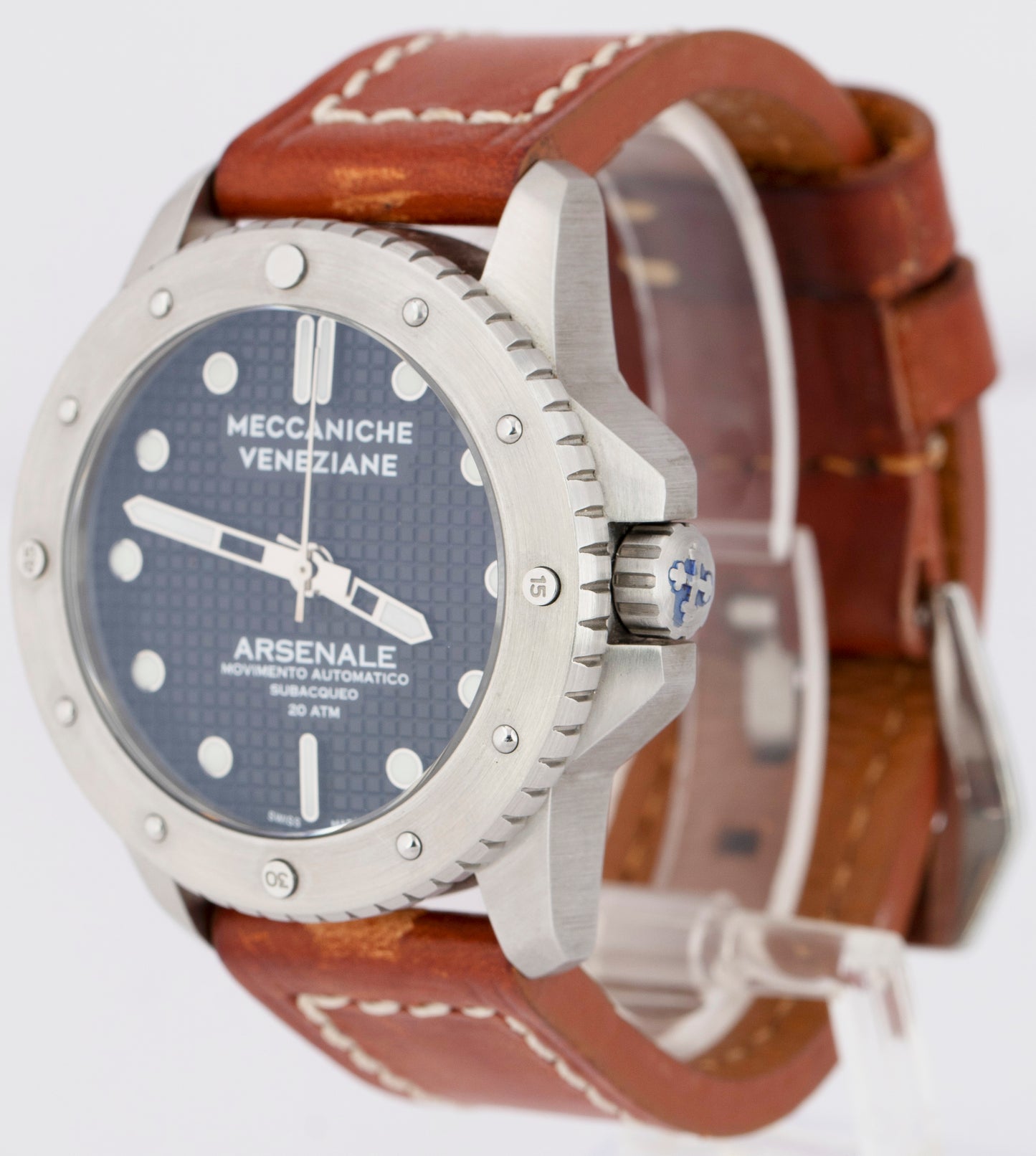 Meccaniche Venezia Arsenale Automatic Black 45mm Stainless Steel Watch 1303003