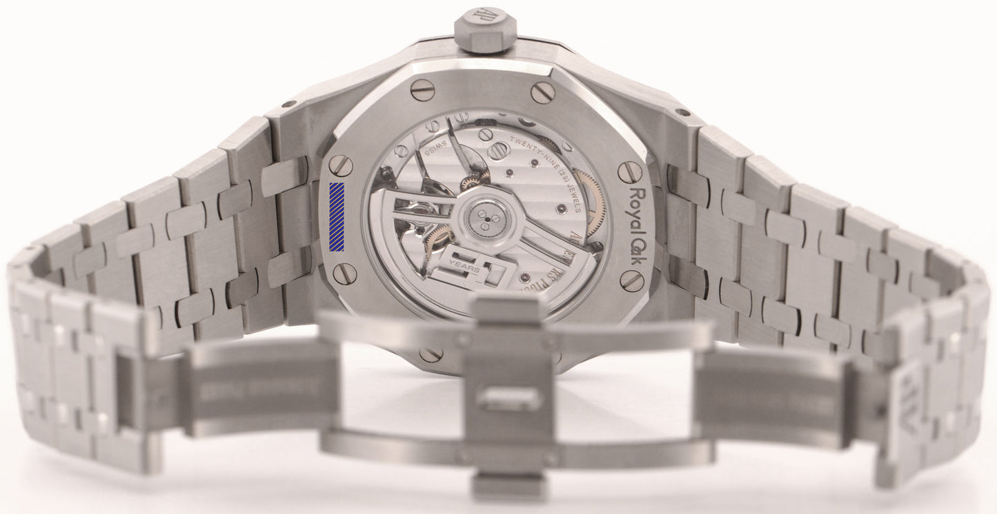 New 50th Anniversary Audemars Piguet Royal Oak Diamond 37mm 15551ST Box Papers