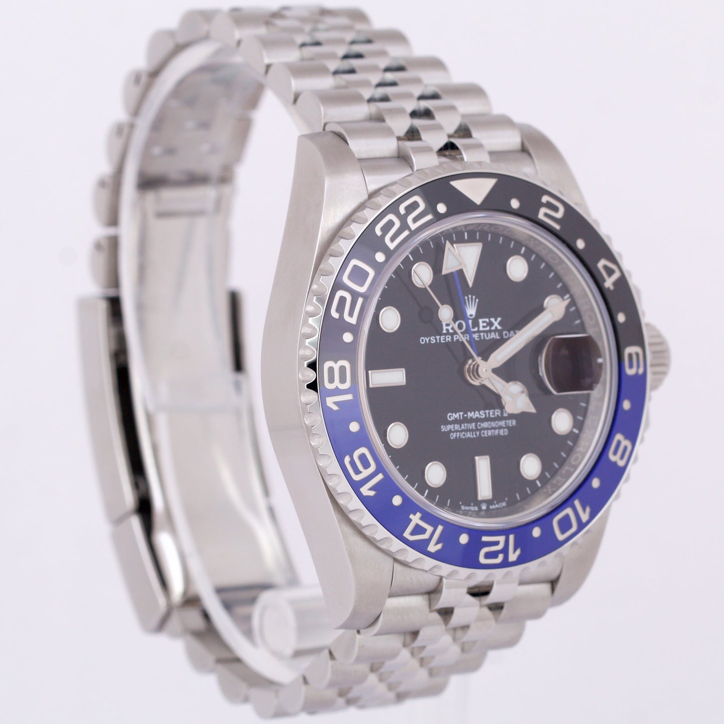 MINT 2021 PAPERS Rolex GMT-Master II BATGIRL Blue JUBILEE 40mm 126710 BLNR B+P