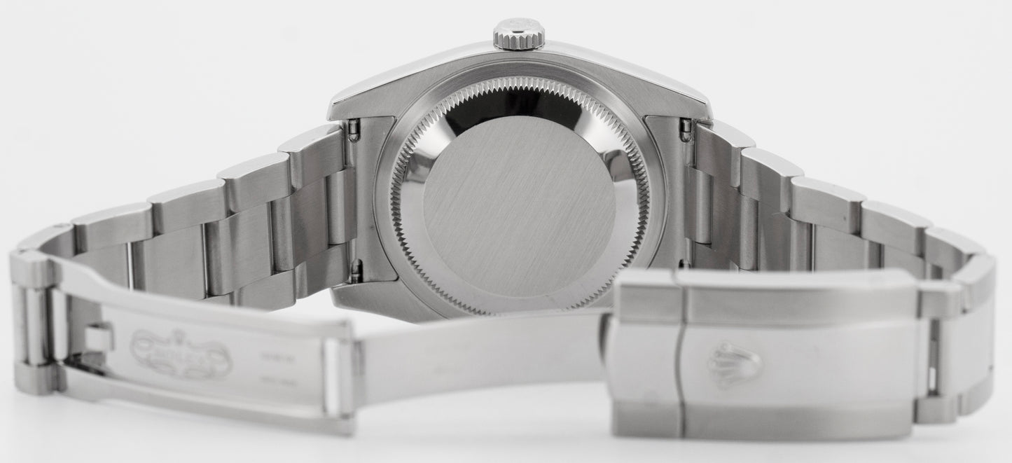 Rolex DateJust Silver DIAMOND 36mm 18K White Gold Steel 116234 Watch BOX