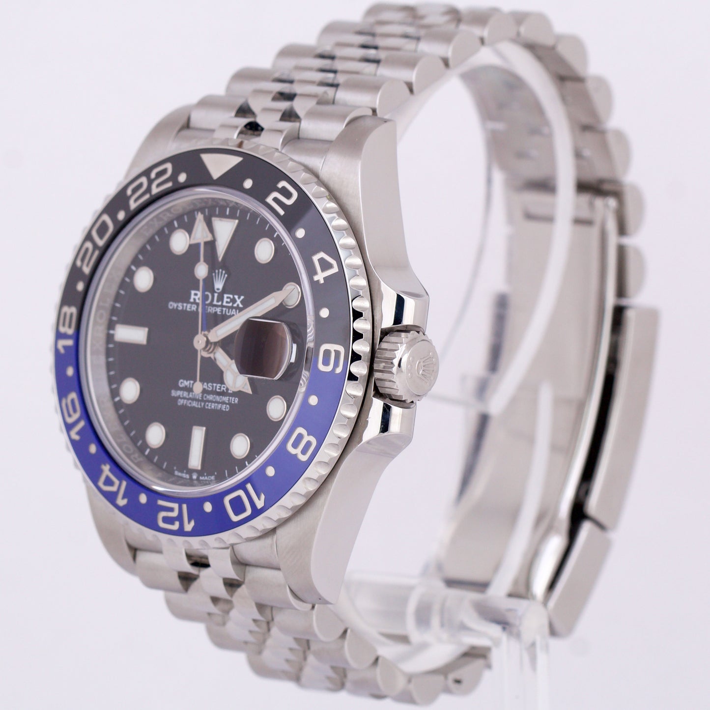 MINT 2021 PAPERS Rolex GMT-Master II BATGIRL Blue JUBILEE 40mm 126710 BLNR B+P